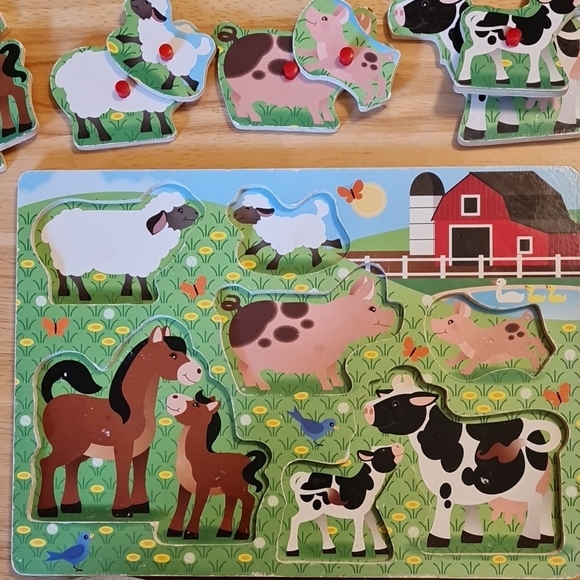 Farm Animal Wooden Puzzle - Picture 2 of 6